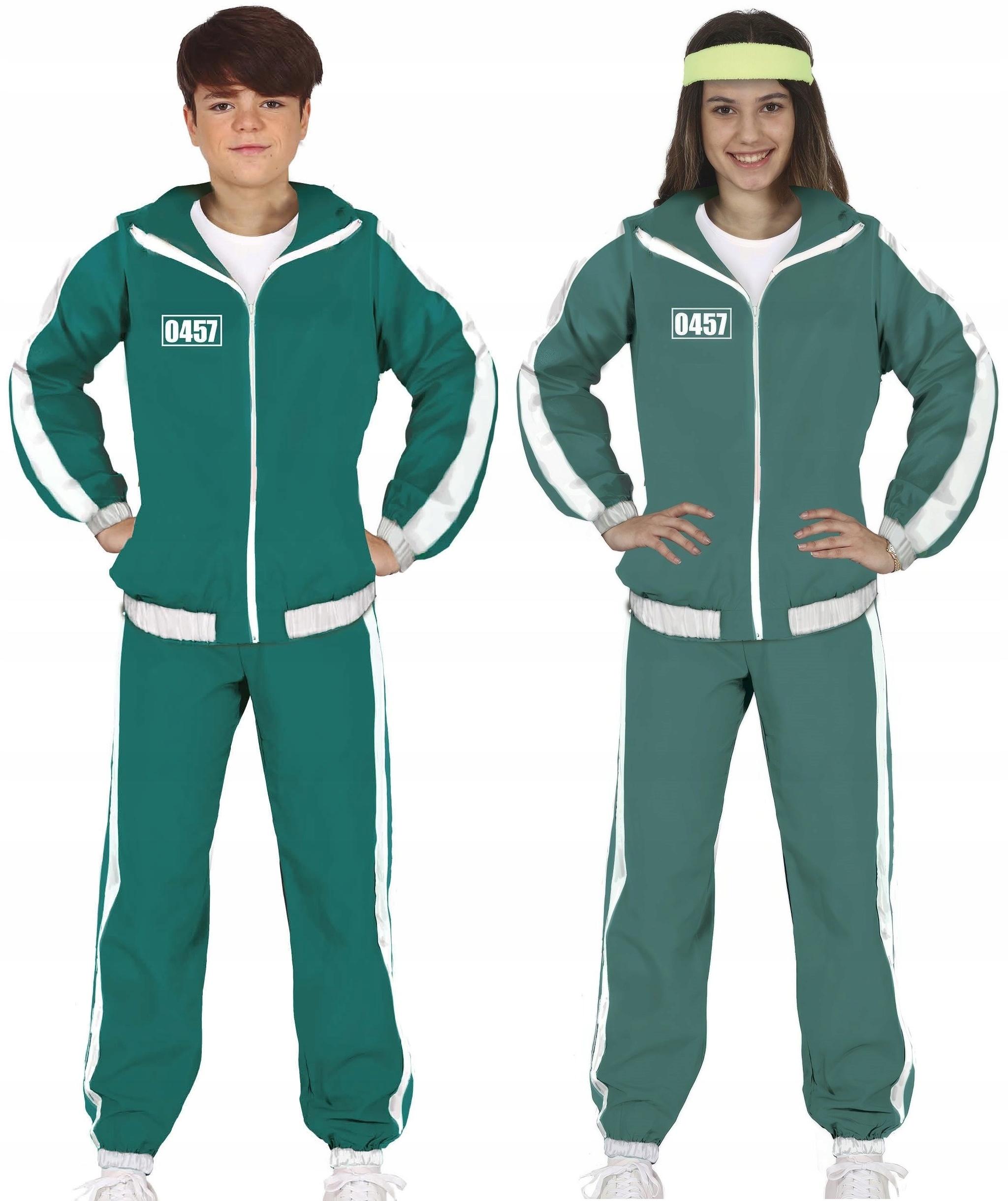 Kostüm Outfit Verkleidung Jogginganzug Spieler Gefährliches Spiel Karneval 14-16 Jahre