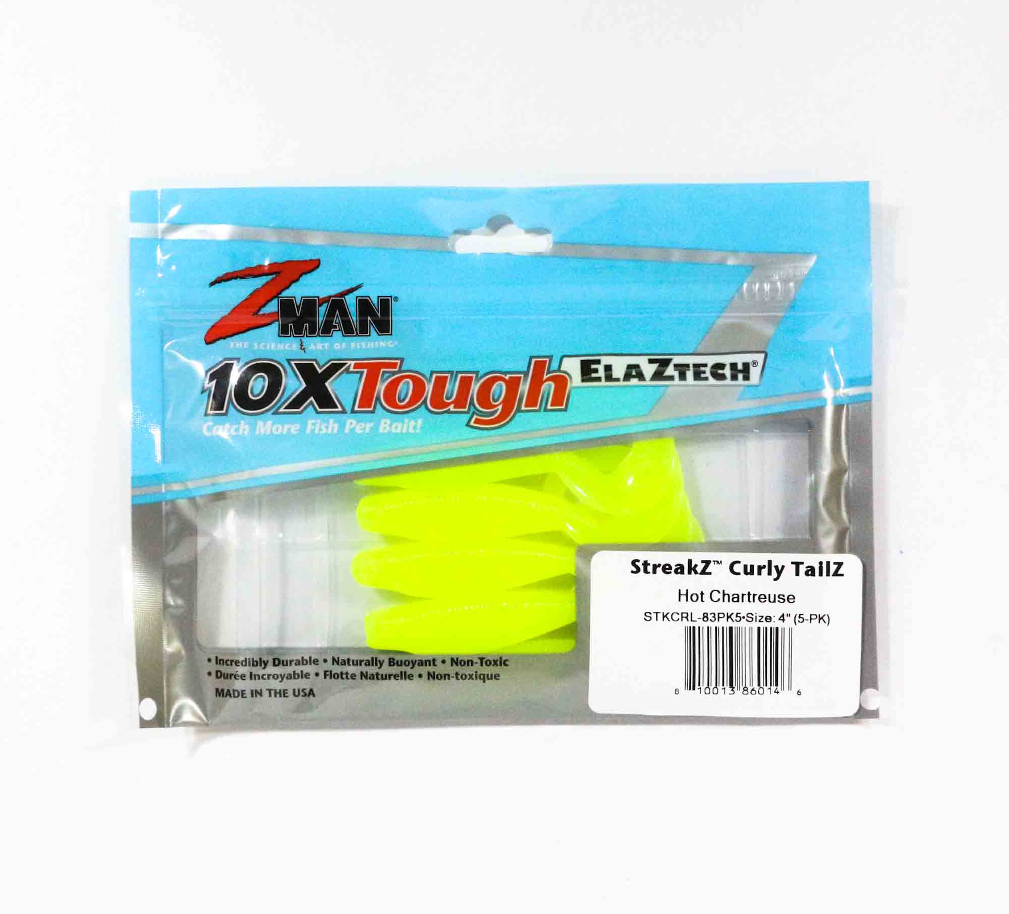 Zman Soft Lure StreakZ Curly 4 Zoll 5/Pack Hot Chart (0146)