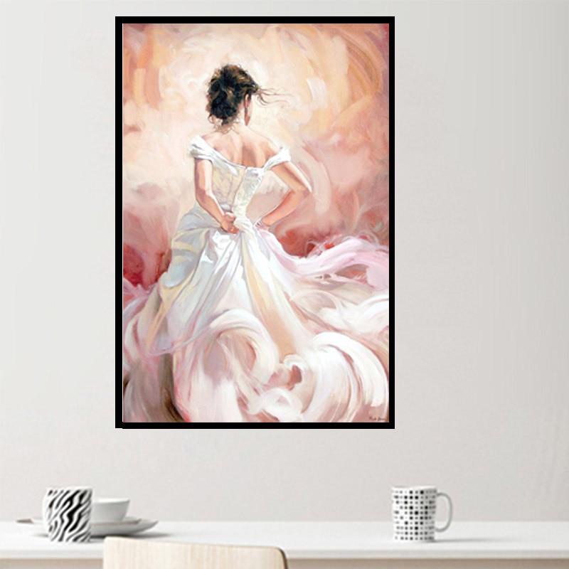 5d Diy Broderies Diamants Schöne Mädchen Tier Mosaik Diamant Malerei Voller Diamant Stickerei 20X30