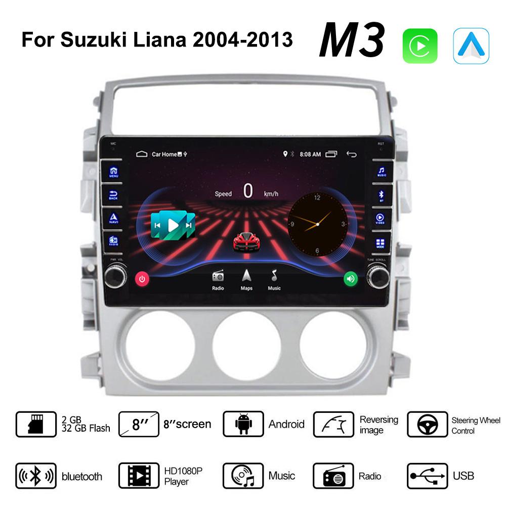 Für Suzuki Liana 2004-2013 Mit Knopf Knopf Android Auto Radio Multimedia Player Navigation Stereo GPS 2 Din Carplay 2 + 32GB 2+32GB