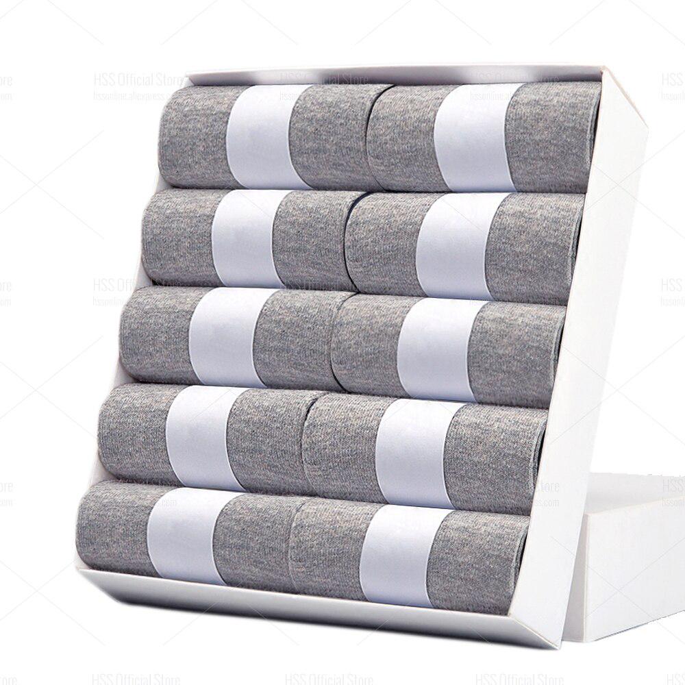HSS Marke männer Baumwolle Socken Neue stil Schwarz Business Männer Socken Weiche Atmungsaktive Sommer Winter für Männliche Socken Plus größe (6,5-14) EUR44-48(US10-13) grau