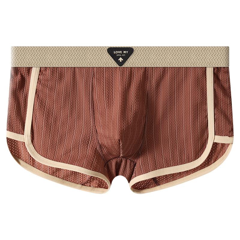 Gestreifte Boxer Herren Unterwäsche Atmungsaktiv Herren Boxershorts Cuecas Masculinas Boxershorts Herren Slips Größe 3XL 3XL rot