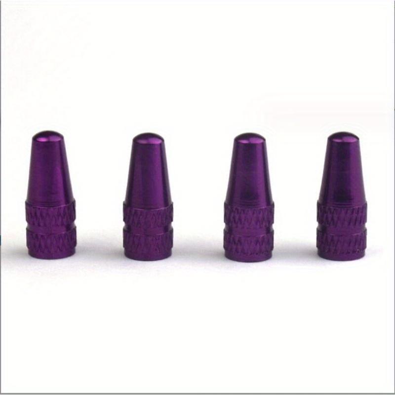 Aluminiumlegierung Fahrradreifen Presta-Ventilkappe MTB Rennrad Abgedeckter Schutz Rennrad MTB Reifen Staubdichtes Fahrrad Presta-Ventil 4pcs violett