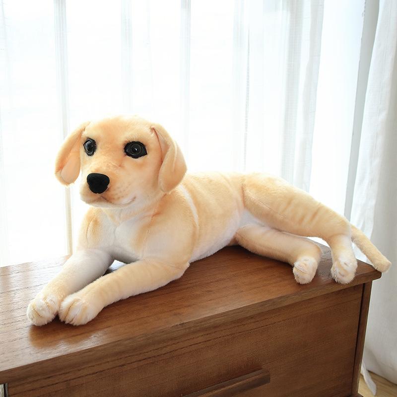 Nachahmung goldene Puppe süße Nachahmung Hund Plüsch Spielzeug Labrador schlafen Kissen Puppe Geschenk 90cm
