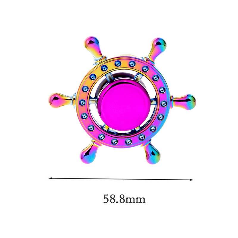Neuer bunter Regenbogenlegierungs-Fingerspitzenkreisel Dekompressionskreativität Finger-Spinner Hand-Fidget Kleines Spielzeug