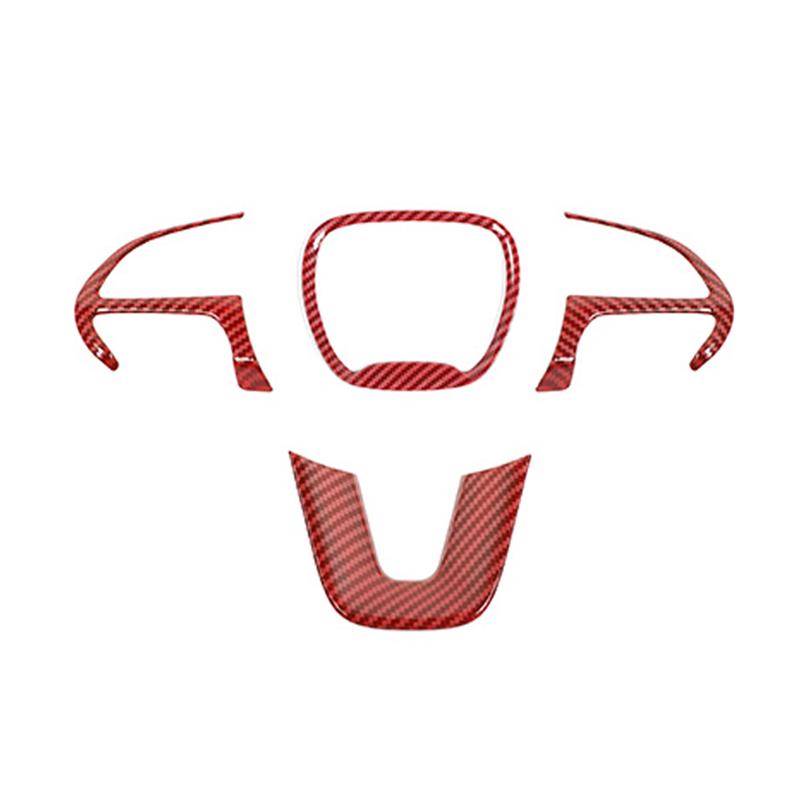 ABS Lenkrad Dekorabdeckung Zierleiste Aufkleber Passend Für Dodge Challenger/Dodge Charger / Dodge Durango 2015 Aufwärts Autozubehör schwarz rot