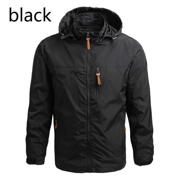 2021 mode Marke Wasserdichte Jacke Regenmantel herren Sportswear Outdoor Mit Kapuze Soft Shell Jacke Regendicht Jacke XXL schwarz