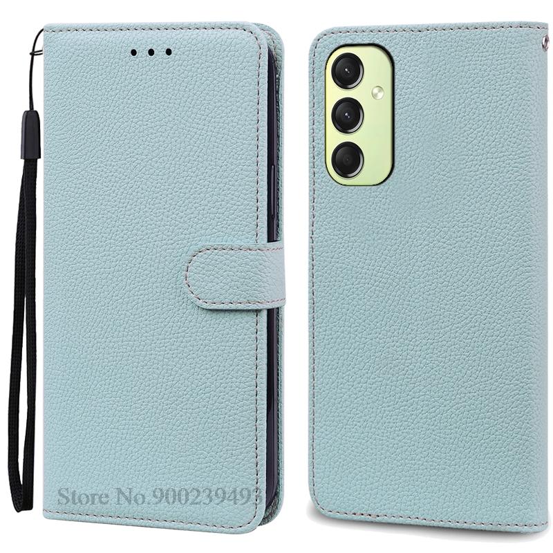 A16 Hülle für Samsung Galaxy A16 Hülle Brieftasche Flip Lederhülle für Samsung Galaxy A16 5G Hülle Silikon Buchhülle Coque Fundas Samsung A16 4G 5G hellblaue