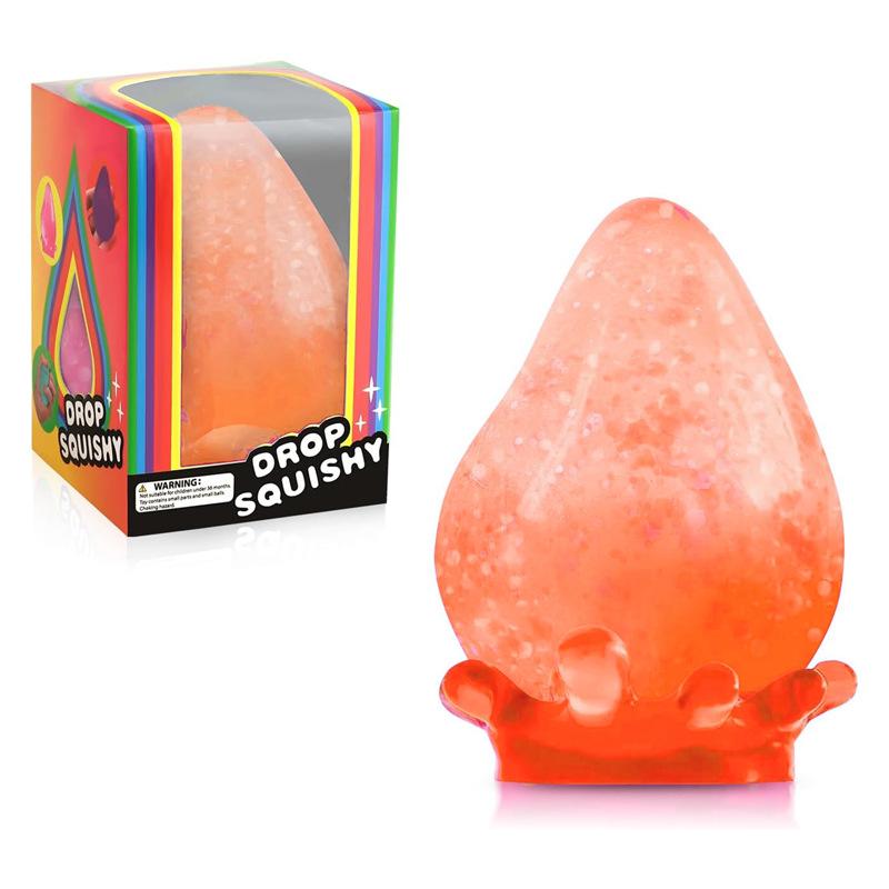Dream Drop Sensorikspielzeug Langsam zurückfedernde Malzzucker-Stressbälle Fidget-Spielzeug Stressabbau Dekompressionsspielzeug für Kinder Erwachsene Geschenke orange