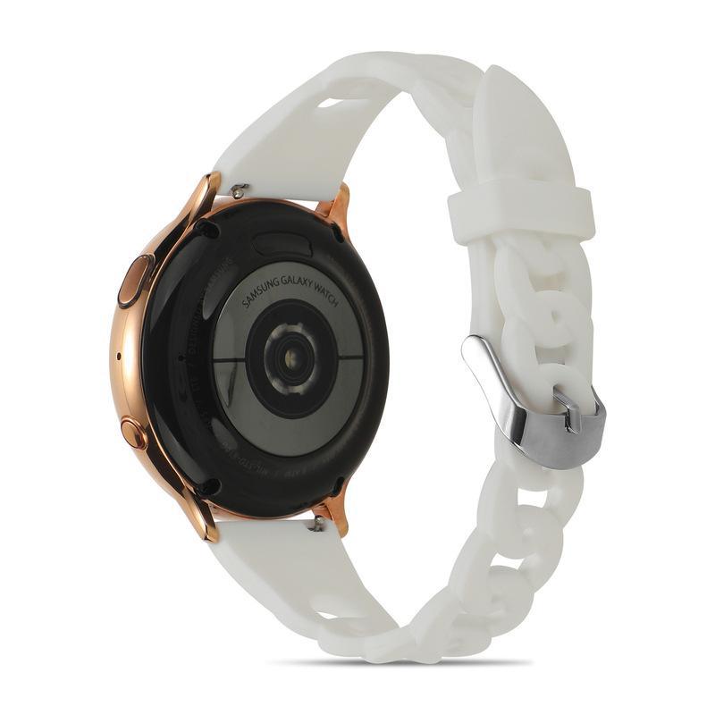 YurKem 20mm 22mm Damen Silikonarmband für Samsung Galaxy Watch 4 3 41mm 45mm Armband Armband S3 42mm 46mm Active 2 Gear Armband huawei gt 2 3 pro 46