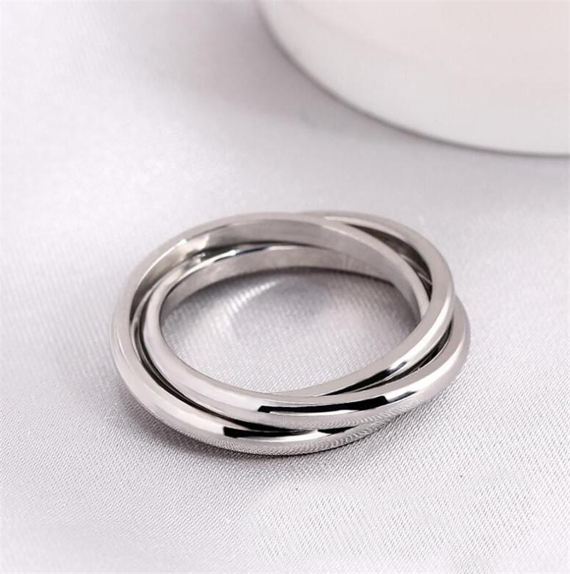 Anti Stress Angst Fidget Spinner Partnerringe Drehen sich frei Schmuck für Männer Frauen Edelstahl Knöchelring Hochzeit Bague 8