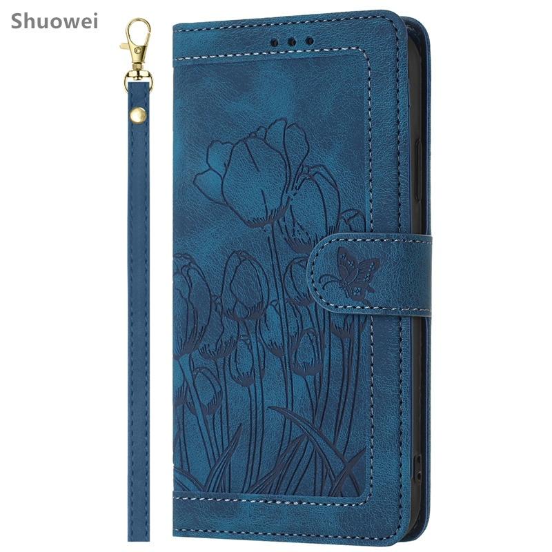 Für Samsung Galaxy S22 S23 S24 S25 Edge Ultra Pro Plus FE Hülle Brieftasche Leder Klapphülle Kartenhalter Abdeckung Galaxy S25 Edge blau