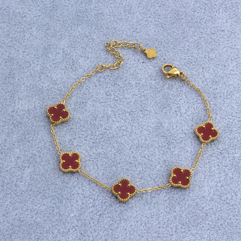 10mm Kleeblatt Armband Fünf Blumen Armband Weiße Muschel Natur Muschel Armband