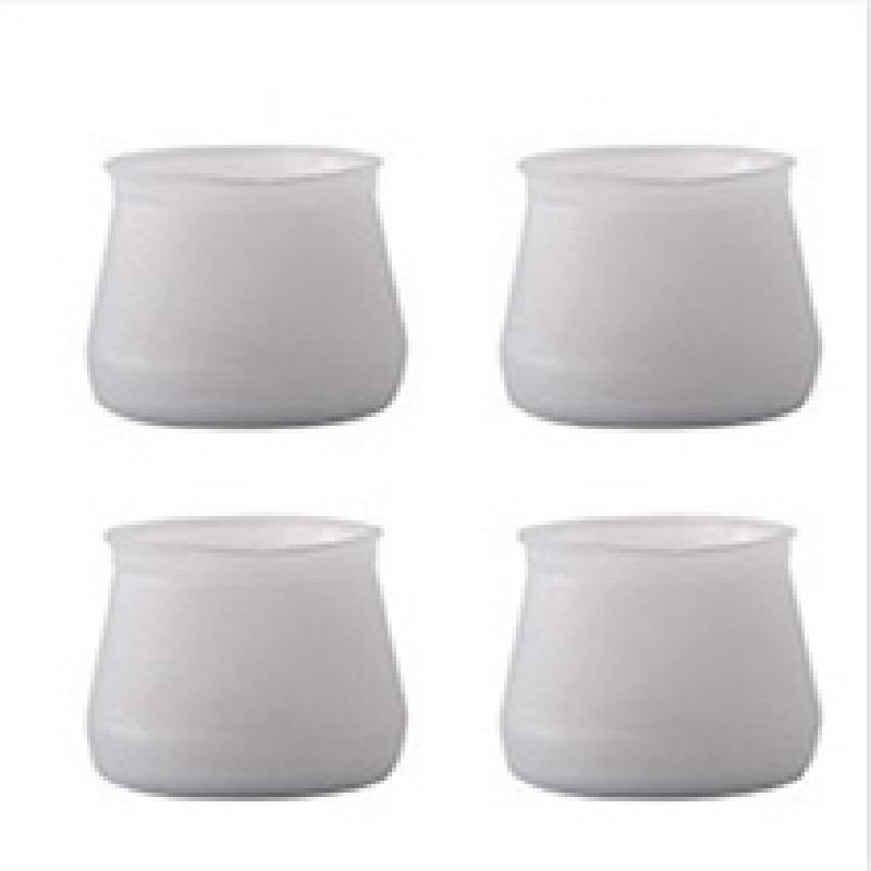 4PCs Möbel Tisch Stuhl Bein Füße Kappe Abdeckung Schutz Füße Pads Nicht-slip Tisch Stuhl Bein Kappen Fuß schutz Abdeckung Round shape(4PCS) grau