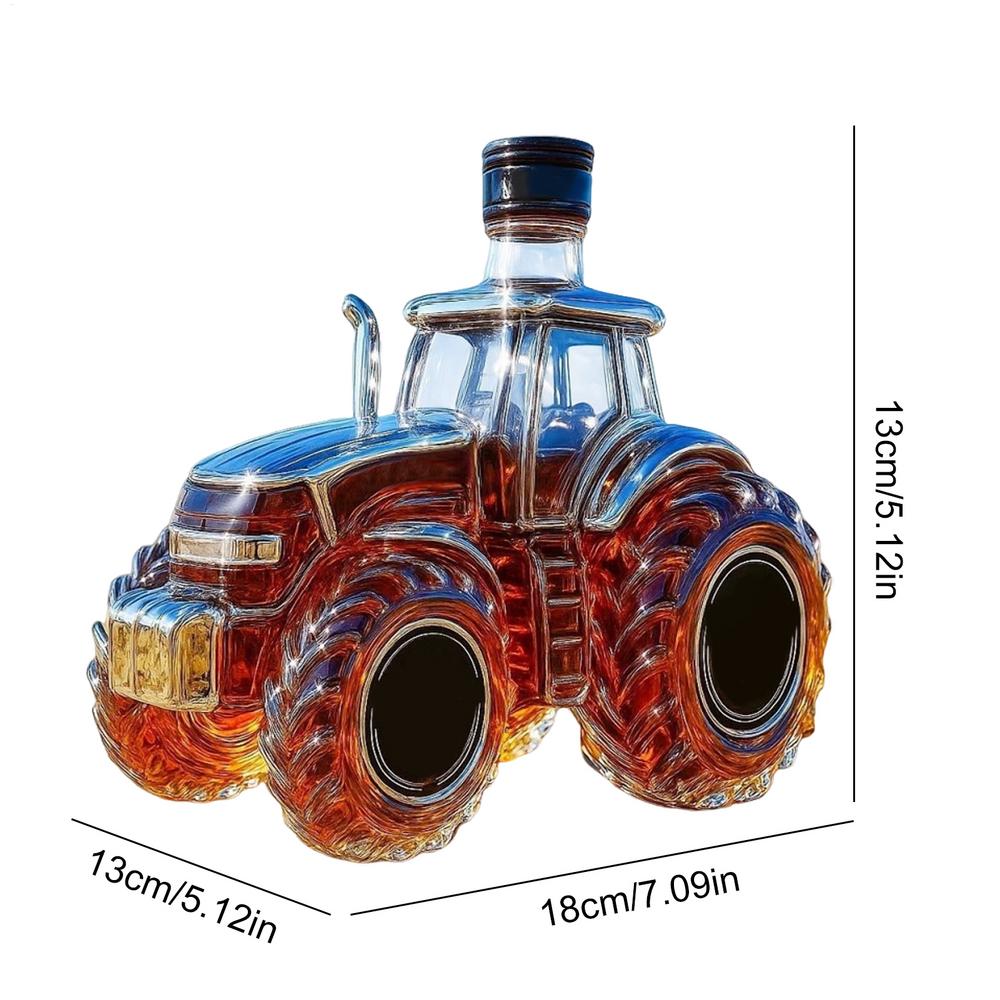Whiskyflasche 300ml Traktor Design Getränkebehälter Wodka Whiskyflasche Spender für Brandy Bourbon Getränke Getränke Familie reinfarbig