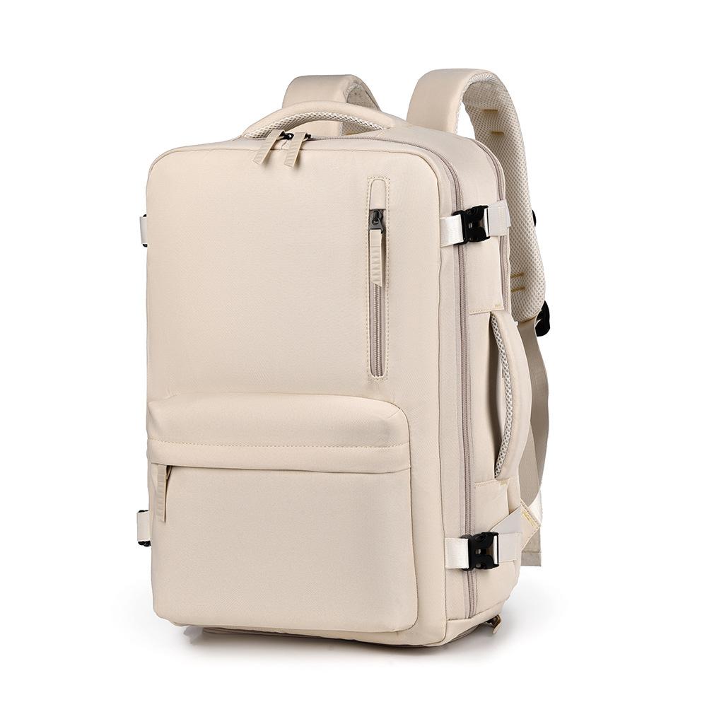 Rucksack Flugzeug, Kabinen-Handgepäck-Rucksack, Laptop-Rucksack für Flugzeugreisen, Schulrucksack, Herren-Damen-Tasche one size beige