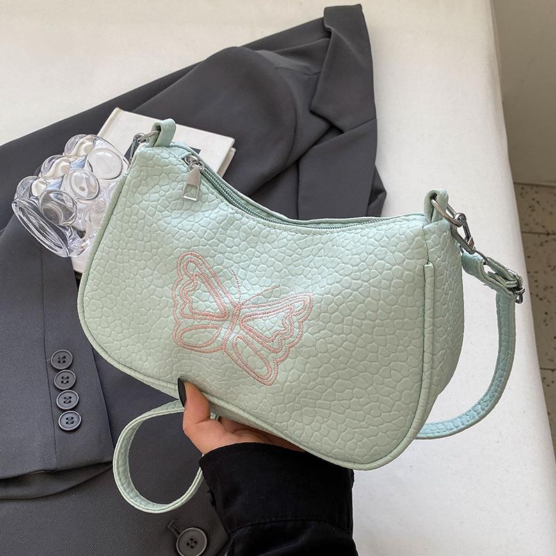 Mode Schleifentasche Damen Mode Umhängetasche Damen Ins Nische Schultertasche Damen gray
