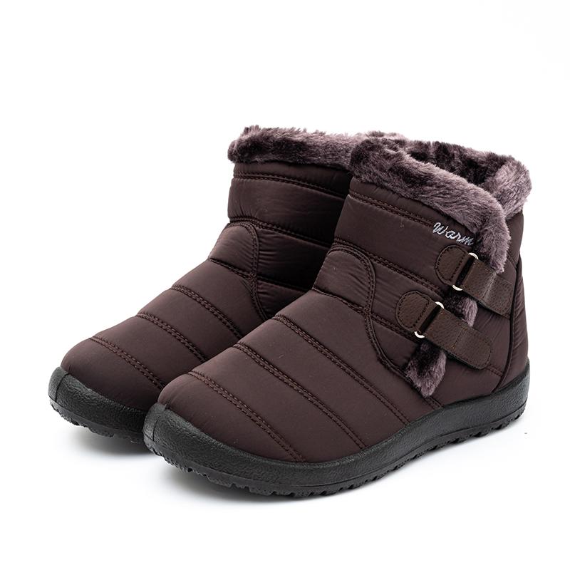 Frauen Stiefel Winter Schuhe Frau Warme Schnee Stiefel Stiefeletten Für Weibliche Winter Schuhe Stiefel Plüsch Booties Wasserdicht 40 braun