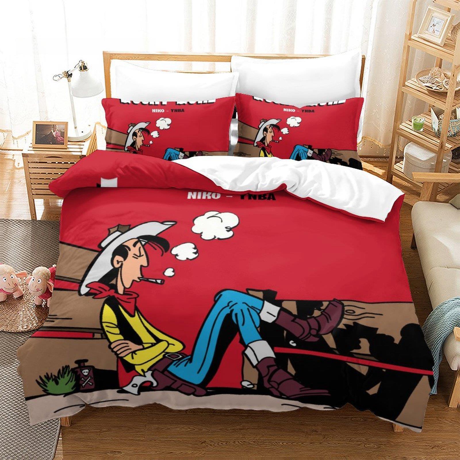 Neue Lucky Le Bettwäsche Kollektion Einzelbett Twin Bett Vollgröße Queen Size King Size Bett Kollektion Schlafzimmer für Erwachsene Kinder Bettbezug Kollektionen 3D Anime Mit Bettwäsche C AU Single 145x210cm