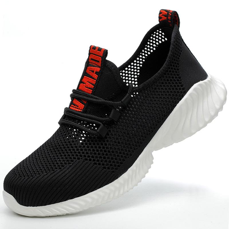 Sommer Arbeitsschuhe Atmungsaktive Arbeitsschuhe Bequeme Arbeitsschuhe Pannensichere Unzerstörbare Sicherheitsschuhe Leichte Arbeitsstiefel Für Männer 36