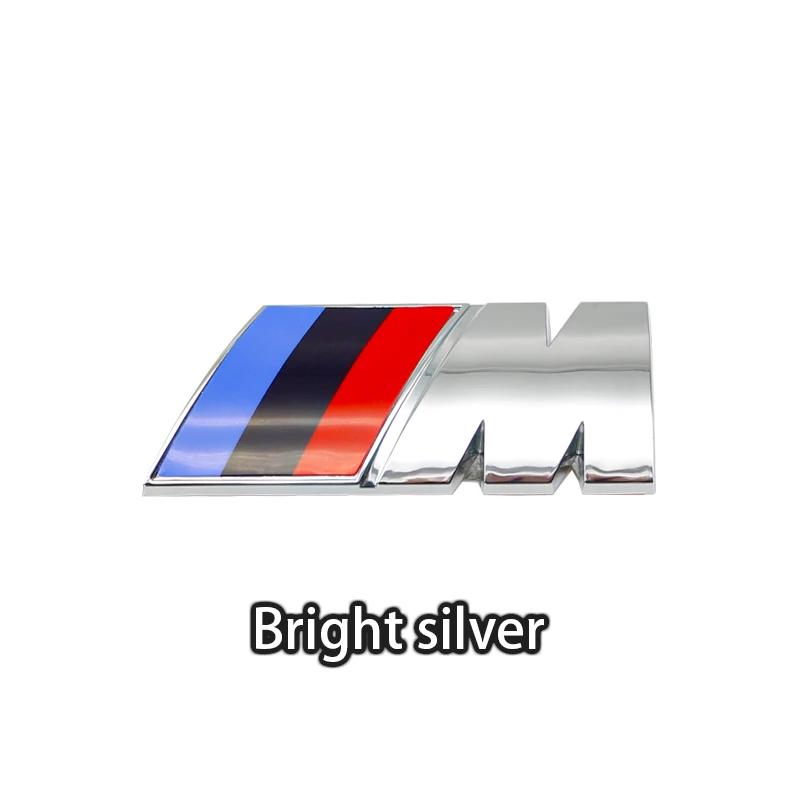 BMW M E46 E90 E60 Neuwagen Kotflügel Kofferraum M Logo Plakette Emblem Aufkleber BMW M M3 M5 M6 X3 E46 E90 F30 G20 E36 E34 G30 Autoteile Cool Personalisiert TV8 5.3x2cm silber