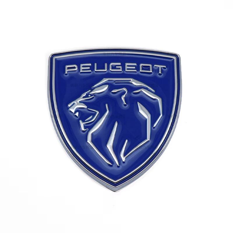 2026 Heißes Autoaufkleber für Peugeot 408 4008 308 3008 Rifter 5008 508 2008 208 301 RCZ 407 Auto 3D Metall-Plaketten Kofferraum Karosserie Fenster Si blau