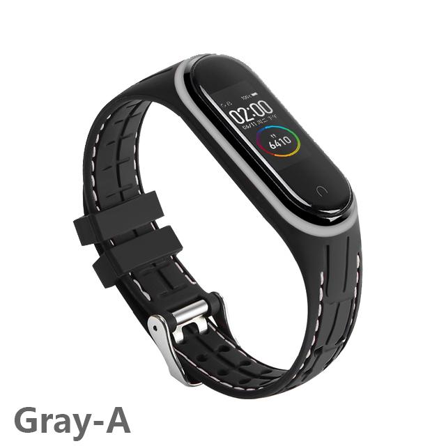Armband für Mi Band 7 6 5 Armband Sportgürtel Silikon-Uhrenarmband Ersatz Smartwatch-Armband für Xiaomi Mi Band 3 4 5 6 Armband Mi band 3 4 black