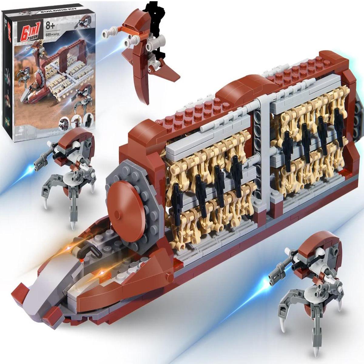 689-teiliges Bauset, Actionfiguren, Battle Army Clone Platoon Attack Craft, Baukasten, Army Star Fighter, Filme, Spielzeug für Kinder