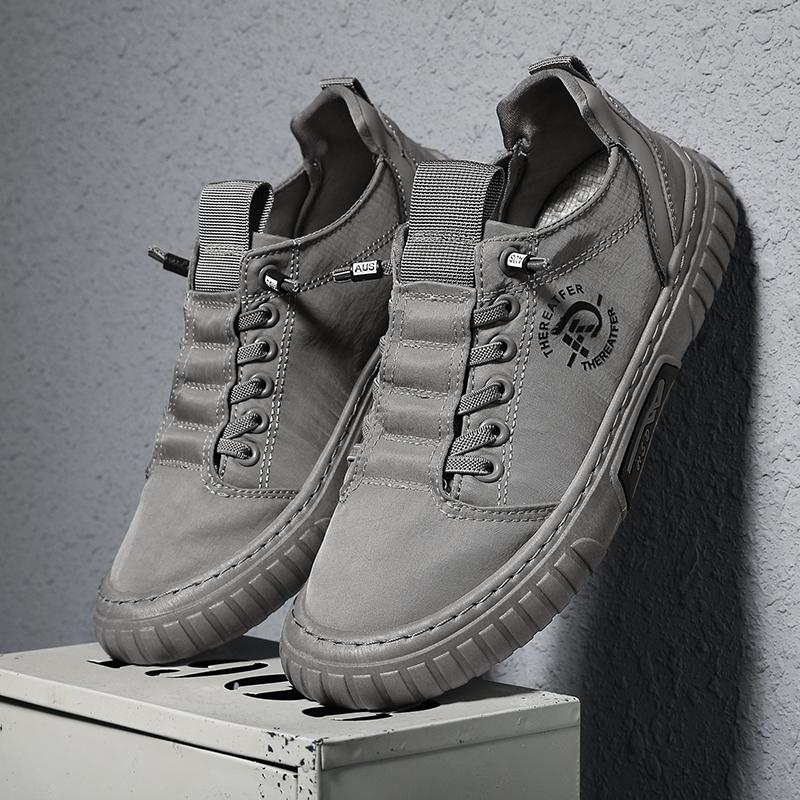 Neue Weiche sohlen Low-top Schuhe Atmungsaktive Eis Seide Tuch Schuhe männer Leichte Skate Schuhe Casual Leinwand Schuhe männer 44 graue