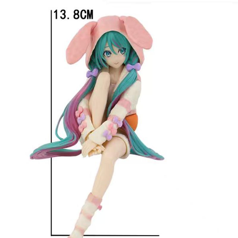 NEUE 15cm Figur HATSUNE MIKU Nudelstopper Modell Hasenohren Pyjama Modell Spielzeugpuppe Actionfigur Sammlung Geschenk PVC