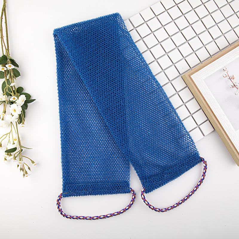 1 Stück Afrikanisches Nylon Peeling Badetuch, Weich und Peeling, Nylon Badetuch zum Peelen und Schäumen, Badezimmerzubehör Schulanfang blau