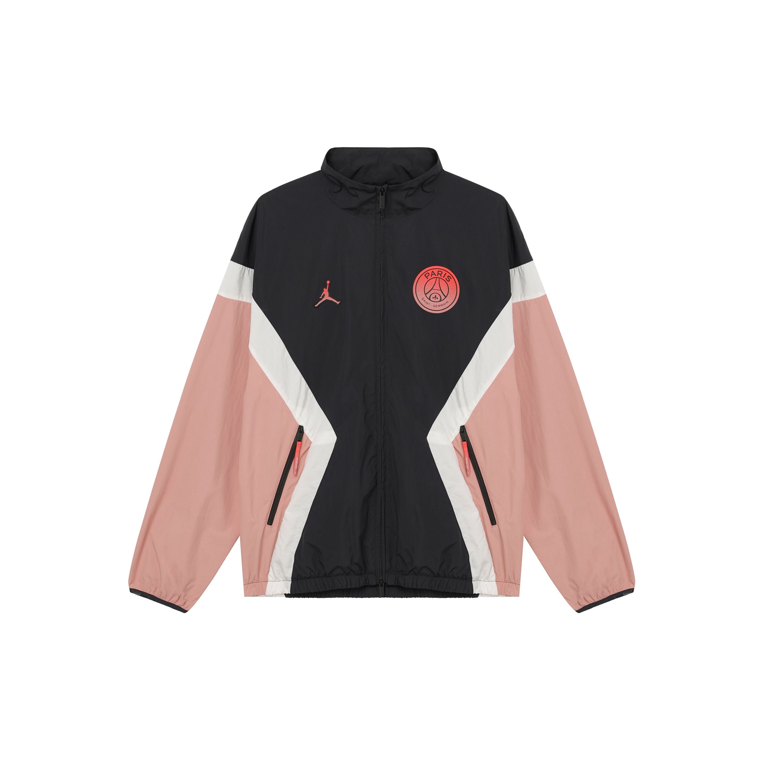 Jordan Paris Saint-Germain FW24 Anthem Bequeme Mode Reißverschluss American Vintage Jacke Herren Jacke Rostrosa Dunkelgrau Segelweiß FV7741-685 XXXL