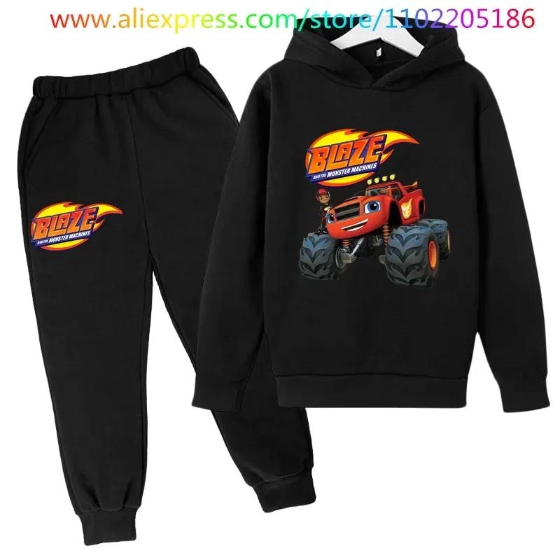 Topo De Bolo Blaze And The Monster Machines 4 Hoodie Kinderkleidung Mädchenkleidung Kinder Herbstanzug Jungen Sweatshirt und Hose 140