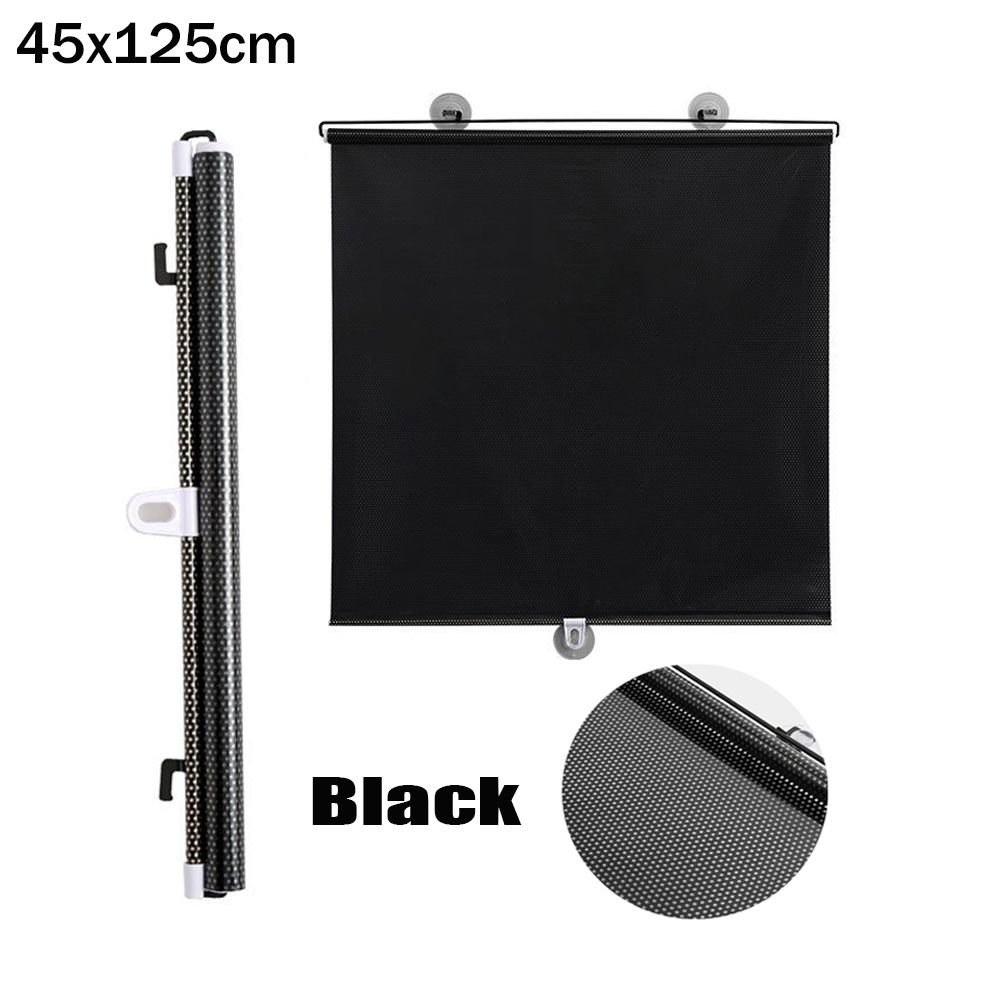 Vorhänge, universelle Verdunkelungsvorhänge, Rollos, Fensterrollos, Sonnenschutzrollos 45x125cm schwarz
