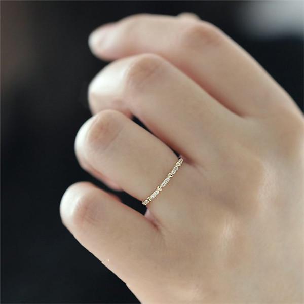Mode Herz voller Kristall Gold Farbe Ring Schmuck Hochzeit Verlobung Geschenke für Frauen Größe 6-10 9 gold