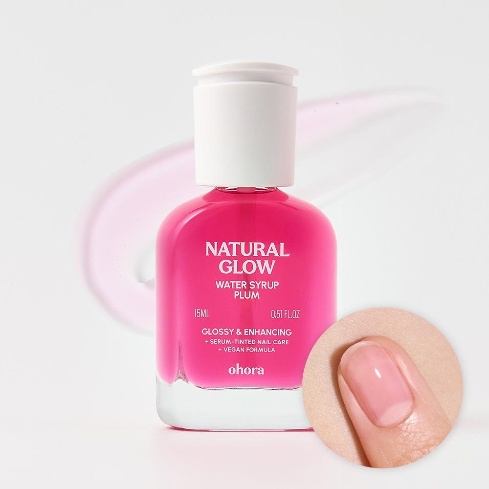 [ohora] Sirup-Nagelhärter 15ml (10 Farben) - Professioneller Nagelhärter mit transluzentem Sirup-Ton PLUM
