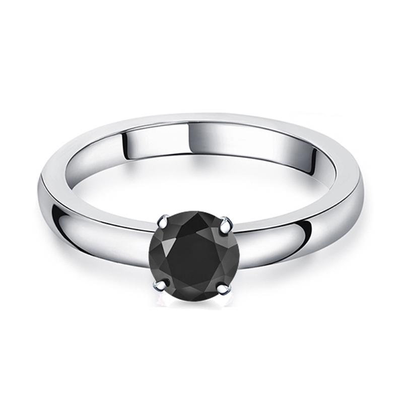 DIY 1,5 Karat Solitär Verlobungsringe Eheringe Austauschbare Edelstahl Runde Zirkonia Versprechensringe für Sie 6&Steel white