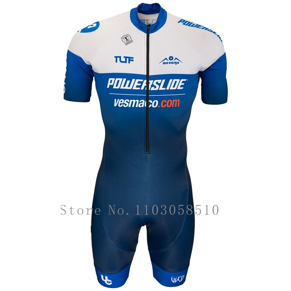Powerslide Herren Skates Anzug Pro Speed Inline Rollschuh Skinsuit Schnelles Skaten Sprunganzug Radfahren Schwimmen Sport Laufen Anzug Sport S blue