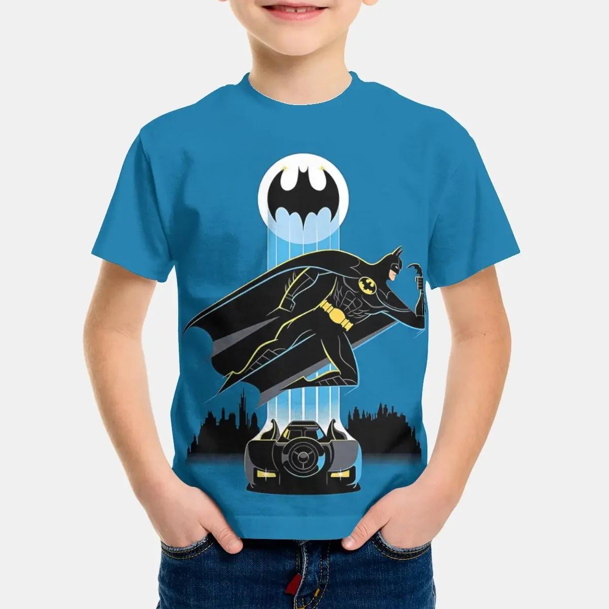 Superheld 3D-Druck Babykleidung 5 bis 14 Jahre Männlich Outdoor-Kleidung für Batman Kinder Junge Mädchen Kind T-Shirt Oberteile Hemden 120