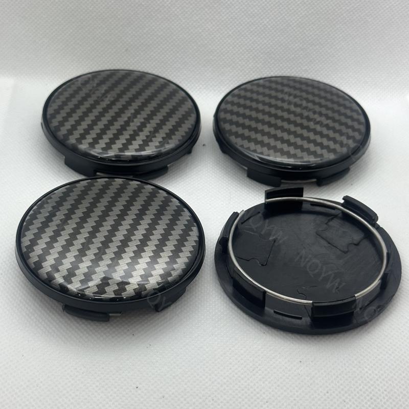 4 Teile/satz 68mm 3D Carbon Fiber Universal Auto Rad Center Hub Caps Abdeckung Kit Auto Zubehör ABS Auto Styling Teile zubehör schwarz