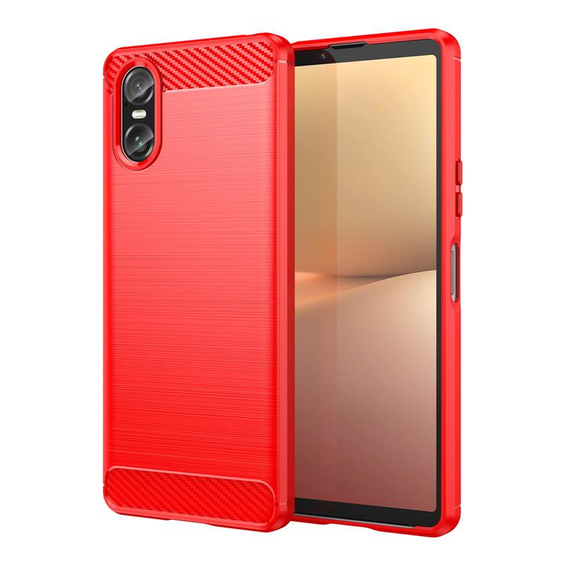 Für Sony Xperia 10 VI Hülle Für Xperia 10 VI Cover 6,1 Zoll Stoßfest Weiche Silikon TPU Schutzhülle Für Sony Xperia 10 VI For Xperia 10 VI rot