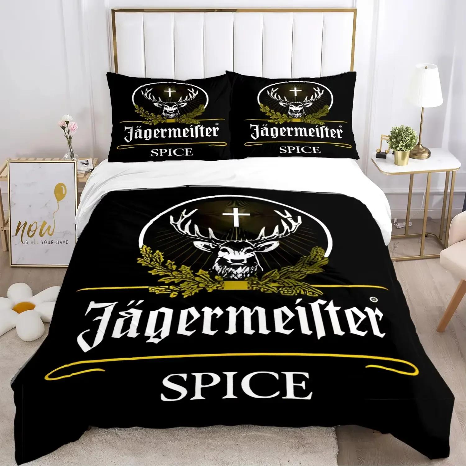 Neue J-Jagermeister Hirsch Bettwäsche Kawaii Decke Bettwäsche-Sets Weiche Bettbezüge und Kissenbezüge Einzel Doppel Queen King US King 264x228cm