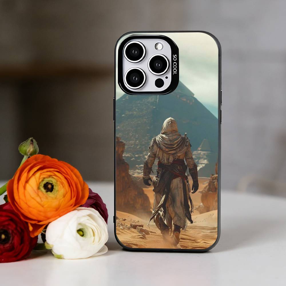 Assassins Creed Handyhülle Für iPhone 17,16,15,14,13,12,11 Plus,Pro Max,XS,Bunte Silberne Handyhülle Funda Cover iPhone14Plus