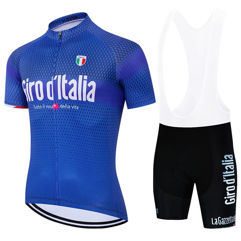 Girod'Italia 2025 Herren Sommer Kurzarm Ciclismo Fahrradbekleidung Atmungsaktive Radbekleidung Radtrikot-Set Maillot Rg 4XL