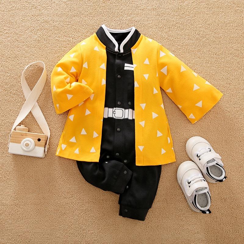 Demon Slayer Cosplay Kostüm Baby Kleidung Kinder Cartoon Anime Strampler Junge Mädchen Chrismats Halloween Baby Cosplay Colthes Säugling Baby Overall Overalls 80