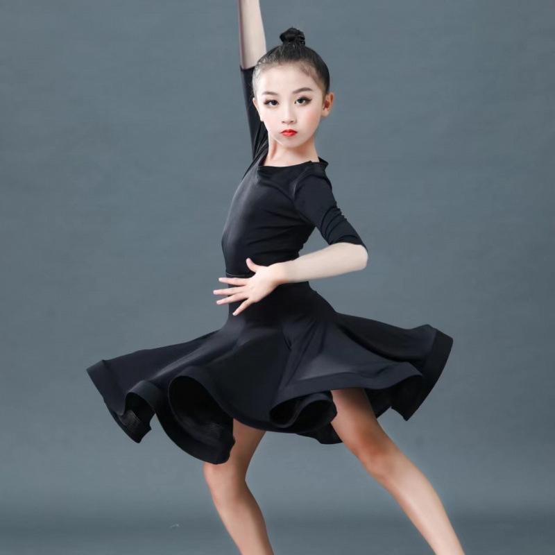 Mädchen Latein Kleider Tanzen Gesellschaftstanz Kleid Rumba Samba Kinder Samba Cha Cha Tango Rock Standard Salsa 170