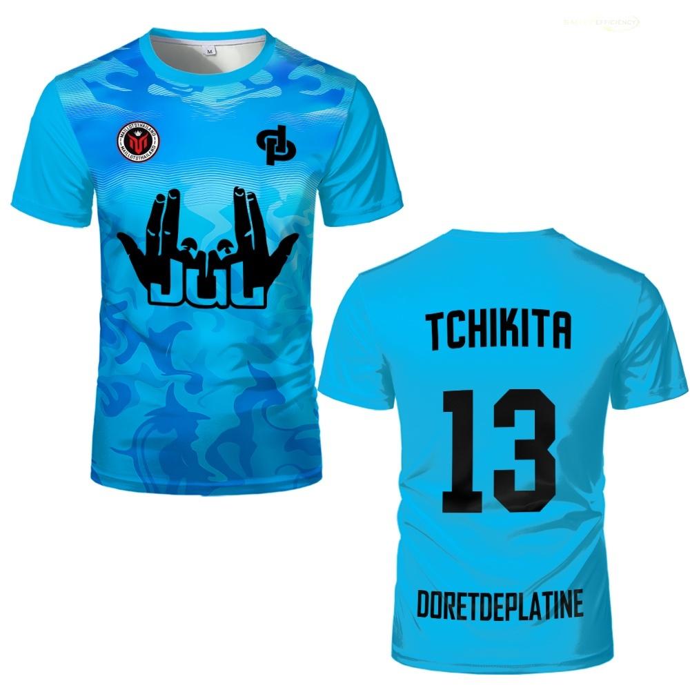 Neues JUL Sommer-Trikot Tchikita Jugend-Trikot Atmungsaktiv Schnelltrocknend Trainings-Fußball-T-Shirt Herren und Damen Mode Sport-T-Shirts S