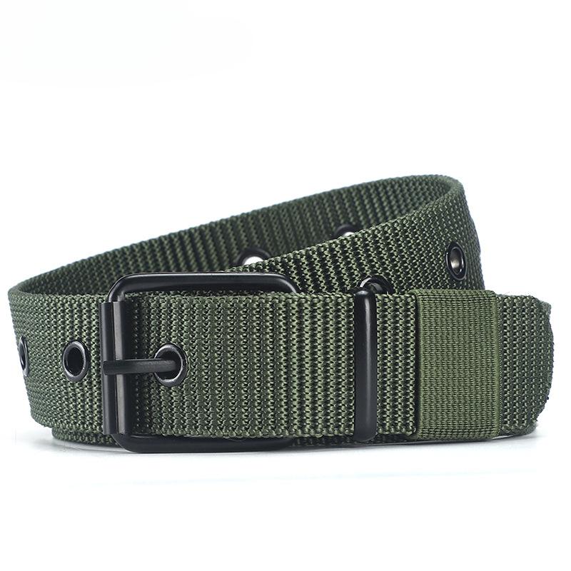 Männer Gürtel Nylon Atmungsaktive Gürtel für Männer Cowboy Canvas Designer Gürtel Outdoor Taktische Gürtel Militärische Geschenke 120cm grün