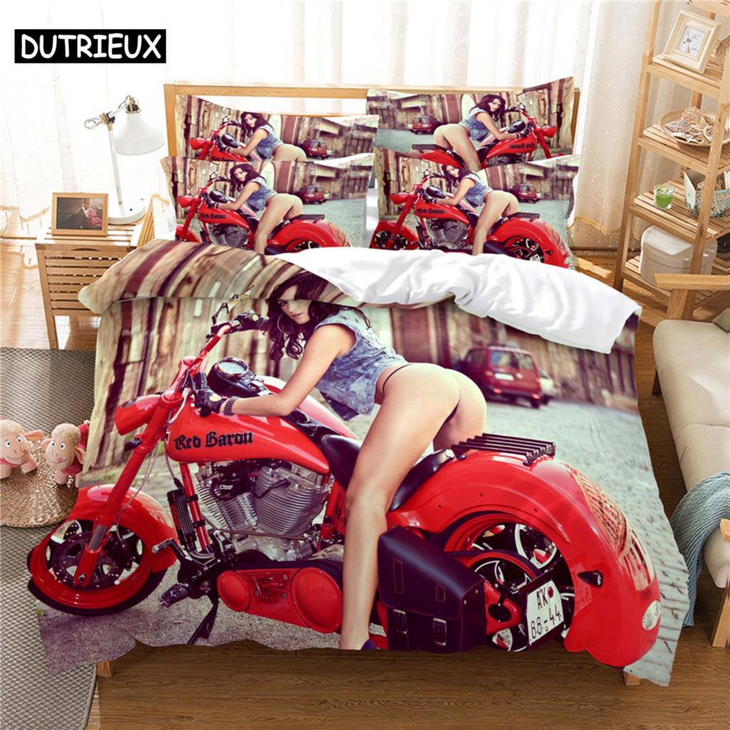 3D Mädchen Bettwäsche Set Queen Bettwäsche Bettbezug Set Bettwäsche Set Bettbezug Baumwolle Queen Schlafzimmer Bettbezug Set Bett Set Bettwäsche EU single(135x200cm)&set