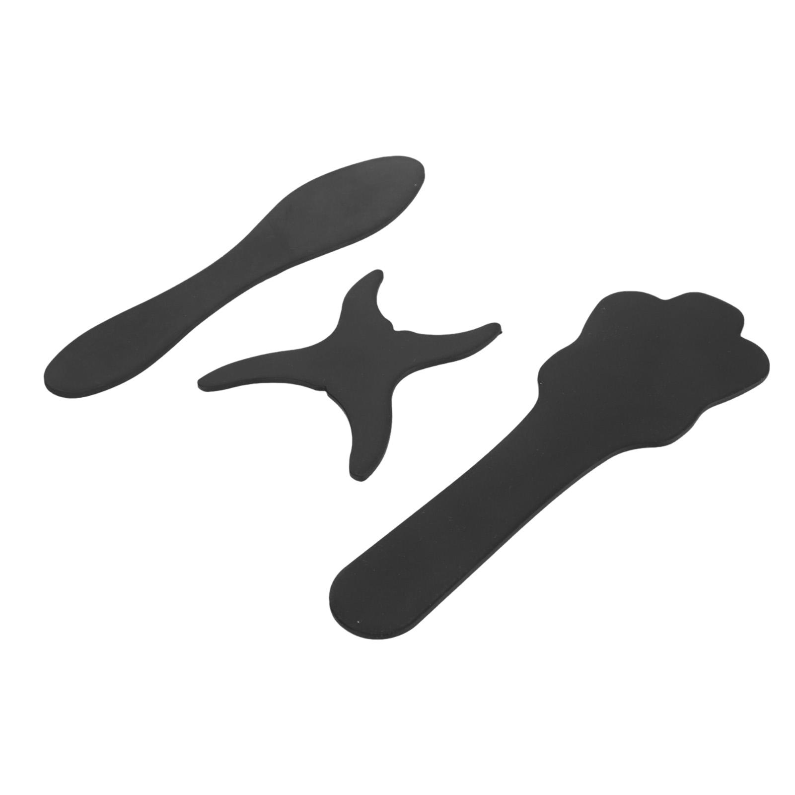 3 Stück Oraler Foto-Kontrast Silikon Flexibel Hitzebeständigkeit Foto Schwarzer Hintergrundplatte für Oral